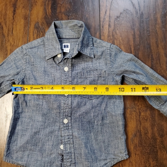 Janie and Jack denim button down shirt sz 6-12 month - Picture 2 of 8